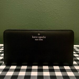 NWOT Kate Spade Madison Large Slim Bifold Wallet Black